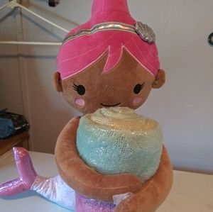 Mermaid plush toy and throw. Throw is 50 in x 60 inmade by Your ZoneNew
